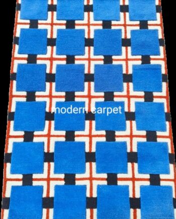 Modern Carpet Evelina Kroon - Alfombra de baño copetuda a mano con diseño de campos ocres, tapete para puerta, tapete de entrada para dormitorio, cocina, alfombra de área de dibujos animados para baño
