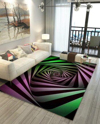 Alfombra geométrica de ilusión óptica 3D para sala de estar, dormitorio, oficina en casa, cocina, lavable a máquina, alfombra suave, antideslizante, no se desprende, 3 x 5 pies / 36 x 60 pulgadas /