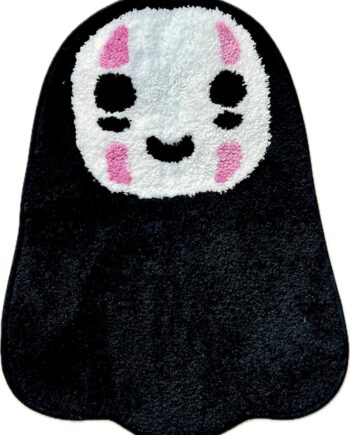 Alfombra sin cara | Alfombra suave sin cara | Alfombra de baño antideslizante de personaje de anime | Alfombra antideslizante suave lavable | Alfombra de suelo con tema animal para dormitorio, sala de