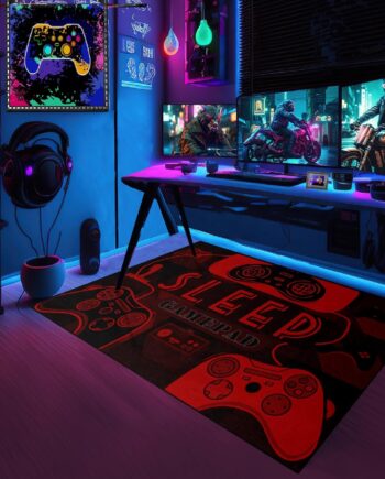 Alfombra de juego para niños, alfombra roja y negra para dormitorio, tapete de videojuego, tapete para el suelo de los hombres, para habitación de adolescentes, decoración del hogar, 2 x 3 pies
