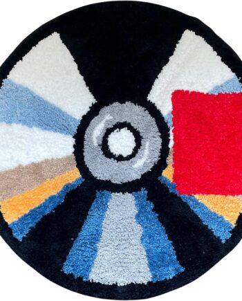 Alfombra de cd - Hypebeast Y2K Rug - Decoración copetuda hecha a mano - Hecho a mano y de alta calidad - 28 pulgadas (27.6 in) - Decoración estética de habitación - Alfombra de baño de diseño -