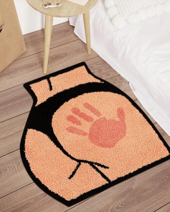 Alfombras de baño con forma de trasero, extra suaves, esponjosas, absorbentes de agua, antideslizantes, lavables, divertidas alfombras de ducha para decoración del hogar, alfombras de dibujos