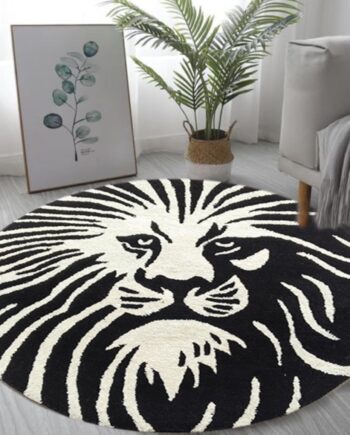 Modern Carpet - Alfombra de área con cara de tigre, hecha a mano, tapete para puerta, tapete de entrada para dormitorio, cocina, tapete de área de dibujos animados para baño, bañera, tapete suave (3 x