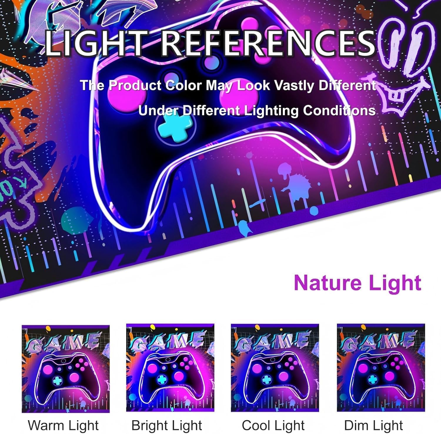 Alfombra de videojuegos para habitación de niños, 35 x 24 pulgadas, pequeña, colorida alfombra con controlador para entrada de sala de juegos, antideslizante, fácil de limpiar, decoración de cabecera