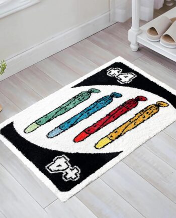 Alfombras geniales para dormitorio, 2 x 3 pulgadas, estéticas retro, antideslizantes, lavables, esponjosas, absorbentes, bonitas, modernas, abstractas, para mesita de noche, suaves, divertidas,