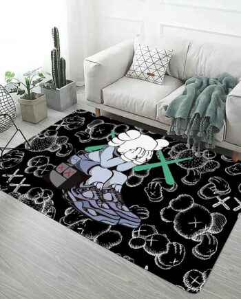 Hypebeast - Alfombra moderna de impresión digital 3D para decoración de habitación, alfombra moderna de graffiti pop para sala de estar, dormitorio, sala de juegos, entrada, antideslizante, 3 x 4 pies