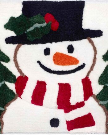 Avanti Linens - Alfombra de baño, suave y absorbente con parte trasera antideslizante, decoración del hogar de vacaciones (colección Winter Snowman Collection, 20 x 30 pulgadas)