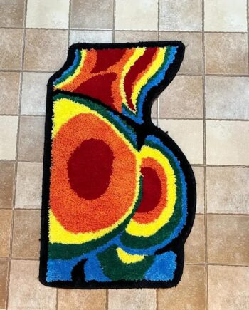 LAKEA Alfombra sexy copetuda con temperatura creativa para puerta, suave con patrón de dibujos animados, bonita alfombra de mesita de noche, decoración del hogar (31.5 x 18.5 pulgadas)