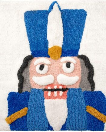 Avanti Linens - Alfombra de baño, alfombra suave y absorbente con respaldo antideslizante, decoraciones navideñas, 20 x 30 pulgadas (colección Nutcracker Trellis Collection)