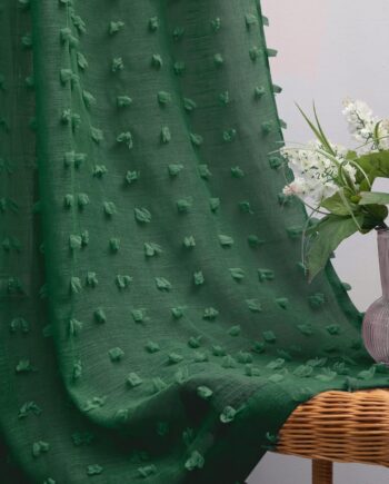 KOUFALL Cortinas de Navidad color verde esmeralda oscuro para sala de estar de 96 pulgadas de largo, juego de 2 paneles de cortinas traslúcidas vintage Moody para dormitorio, comedor, cortinas de