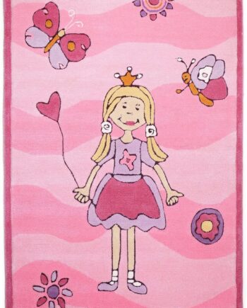 Alfombra Theko Classic Hand Tufted Designer Alfombra Color Rosa Variaciones Tamaño 39.4 x 63.0 in