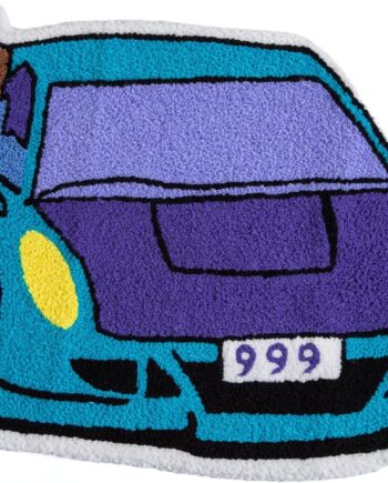Alfombra copetuda con lazo para auto de carreras 999, hecha a mano, bordada, simple, antideslizante, decoración del hogar, cojín de juego de niños, tapete suave para piso, tapete de dibujos