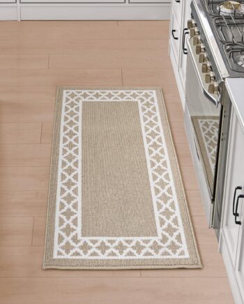 Nautica Alfombra de pasillo | Alfombra de interior para pasillos y alfombras de entrada, antideslizante y antideslizante para puerta de entrada y cocina, lavable a máquina, 2 pies 2 pulgadas x 6 pies