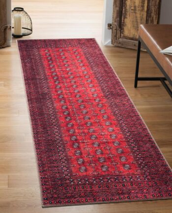 Keen Home Design Alfombra de pasillo de 2 x 10 pies, lavable a máquina con respaldo antideslizante, ideal para pasillo, entrada, cocina, cuarto de servicio, vintage, fácil de limpiar, duradera, de