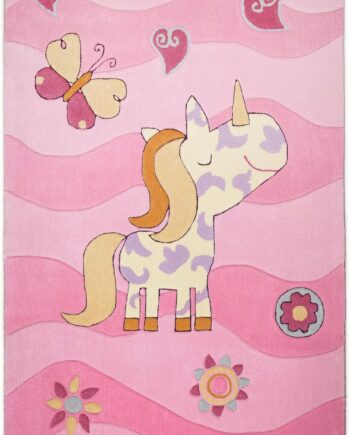 Alfombra Theko Classic Hand Tufted Designer Alfombra Color Rosa Variaciones Tamaño 39.4 x 63.0 in