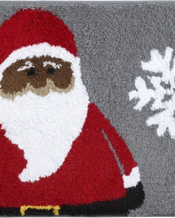 Avanti Linens - Alfombra de baño, alfombra de algodón con respaldo antideslizante, accesorios de baño inspirados en la Navidad (colección navideña, Santa)