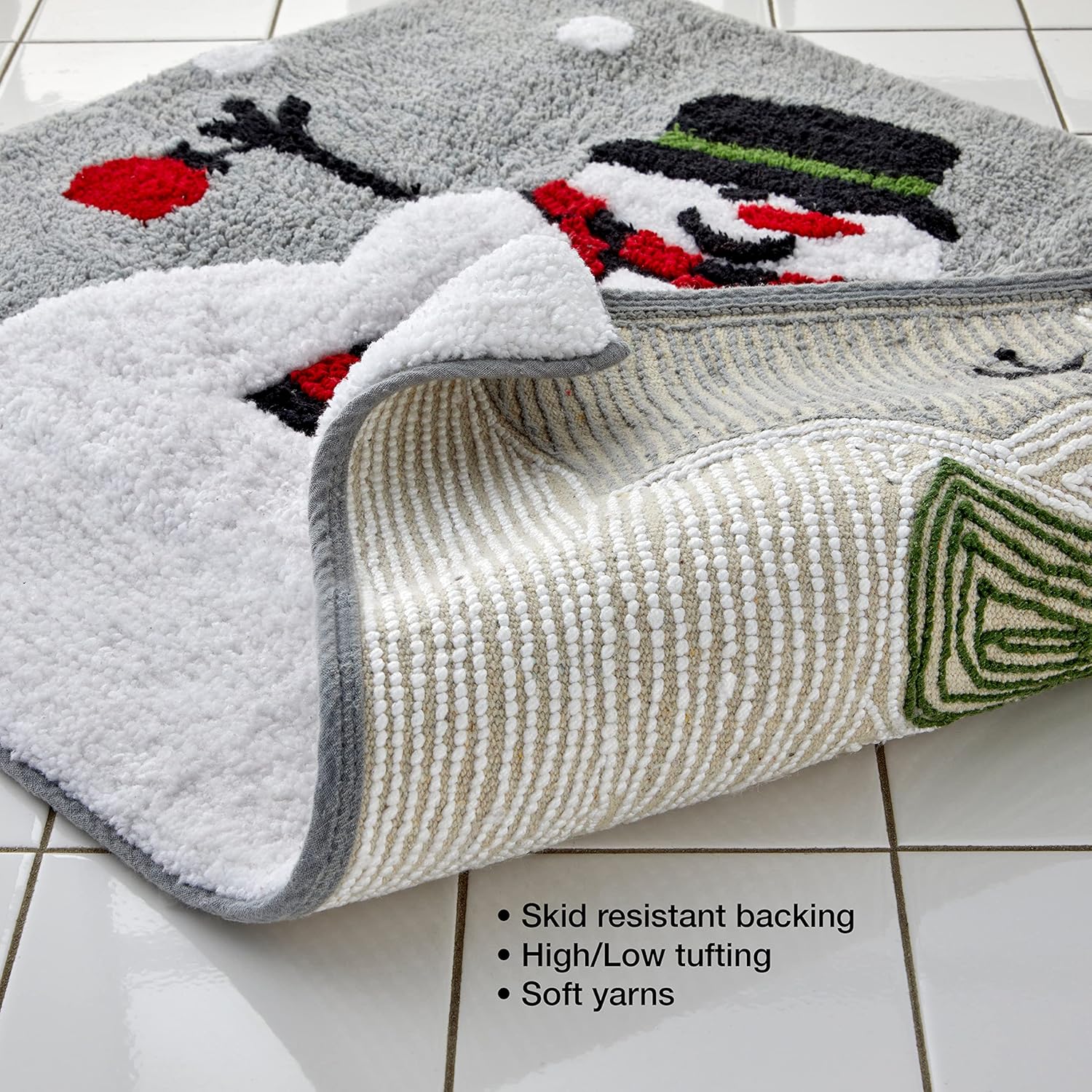 SKL Home de Saturday Knight Ltd. alfombra de baño, diseño de bosque de invierno, multicolor