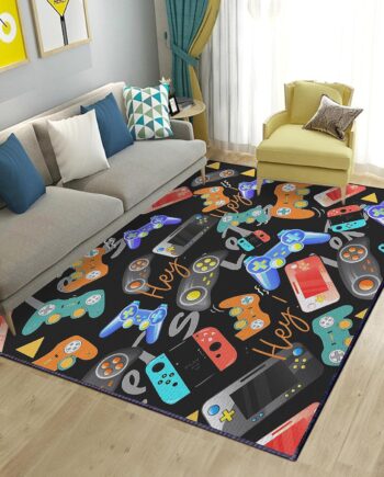 Alfombras de videojuegos para niños, adolescentes y niños, habitación de niños, tapete colorido para sala de estar, silla de juegos, alfombra de madera dura, 59 x 39 pulgadas para niños gamers
