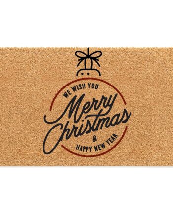 THEODORE MAGNUS Tapete de Navidad para puerta delantera, con respaldo antideslizante, duradero, perfecto para entrada exterior, exterior, interior, con decoración, 17 x 30 pulgadas