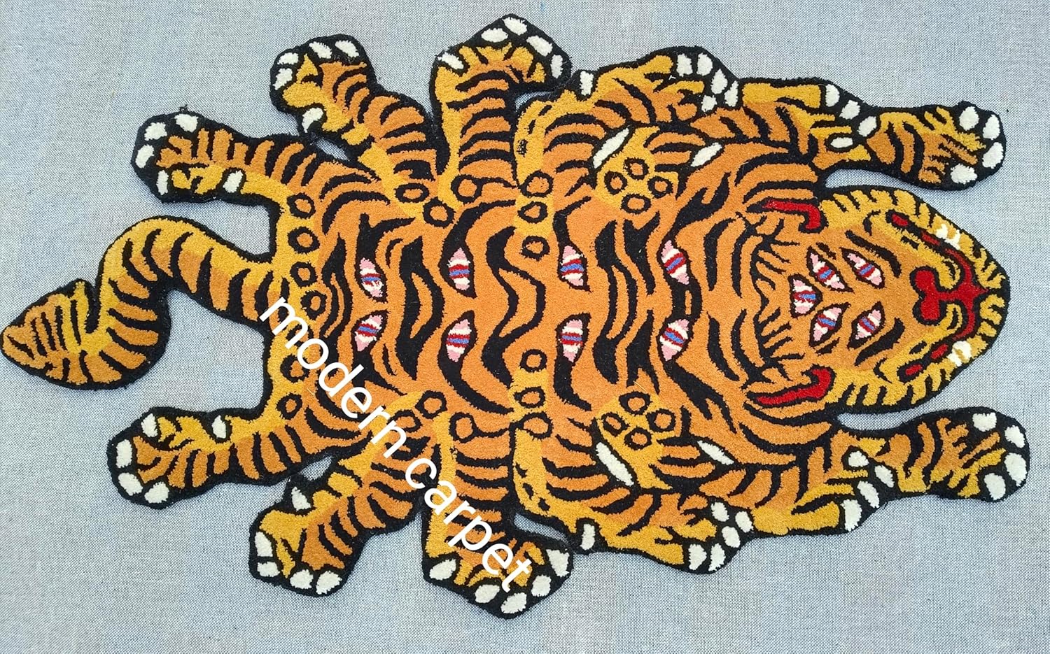 Modern Carpet - Tapete de baño, tapete de entrada para dormitorio, cocina, tapete de área de dibujos animados para baño, bañera, tapete de baño suave (3 x 5 pies)