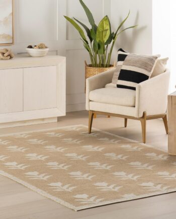 Nuloom Vayana Floral & Paisley - Alfombra de yute de lana de 4 x 6 pies para comedor, sala de estar, natural