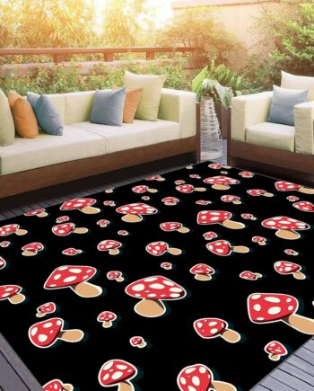 Bonita alfombra antideslizante de hongos rojos, estampado de Mario de dibujos animados, suave, lavable, para sala de estar, habitación del bebé, decoración de dormitorio de niños y niñas,