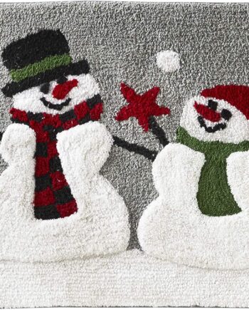 SKL Home de Saturday Knight Ltd. alfombra de baño, diseño de bosque de invierno, multicolor