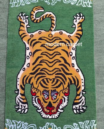 Modern Carpet - Alfombra de baño de animales tibetanos, tapete de entrada para dormitorio, cocina, tapete de área de dibujos animados para baño, bañera, tapete de baño suave