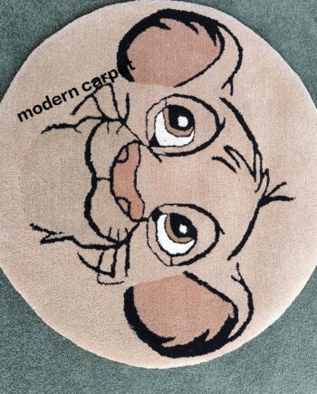 Modern Carpet - Alfombra facial de 3 x 5 pulgadas, 100% lana, hecha a mano, copetuda a mano para habitación, dormitorio, sala de estar, felpudo