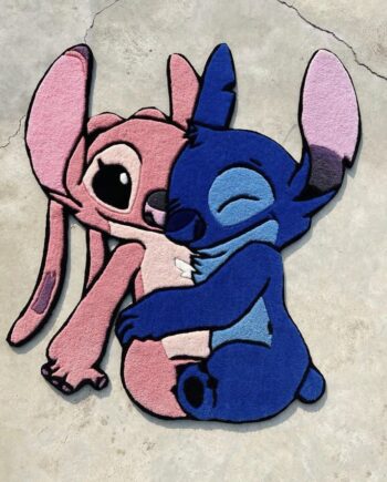 Alfombra Stitch y Angel Abrazados