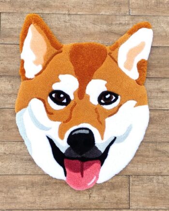 Alfombra Cara de Shiba Inu Sonriente