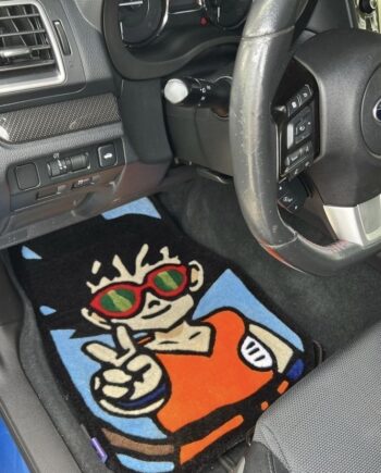 Alfombra de Piso de Coche de Goku con Gafas de Sol