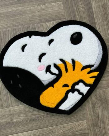 Alfombra Snoopy y Woodstock en Corazón