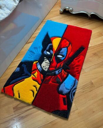 Alfombra Wolverine y Deadpool 'Split Face'