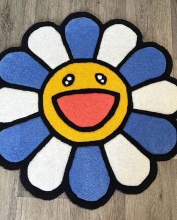 Alfombra Flor Sonriente (Takashi Murakami Style)