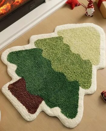 Tapete de Árbol de Navidad con Bloques de Color