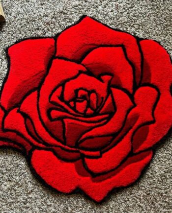 Tapete de Rosa Roja en Relieve