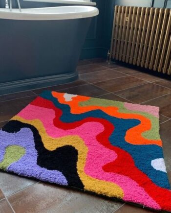 Tapete Redondo Abstracto Camuflaje Pop