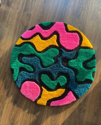 Tapete Abstracto de Goteo Neón