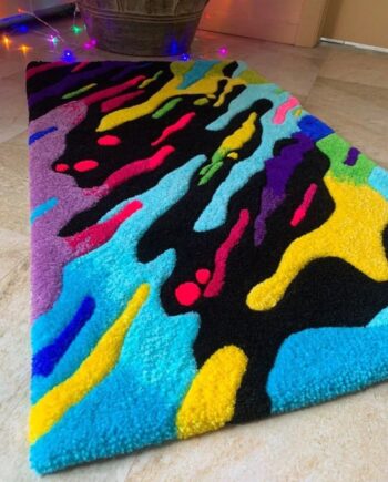 Tapete de Baño Abstracto Arcoíris