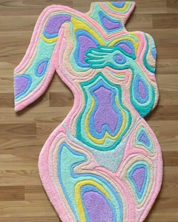 Tapete Abstracto Cuerpo Femenino Pastel