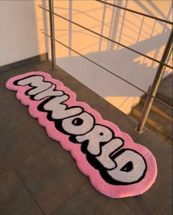 Tapete Rectangular "My World" Rosa