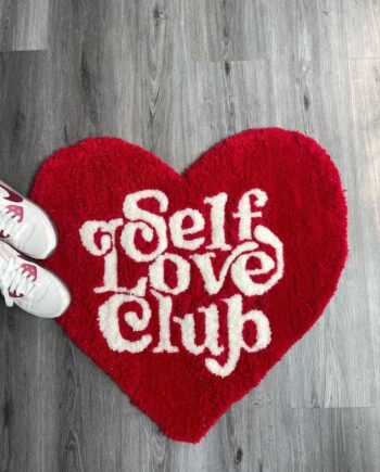 Tapete "Self Love Club" Corazón Rojo