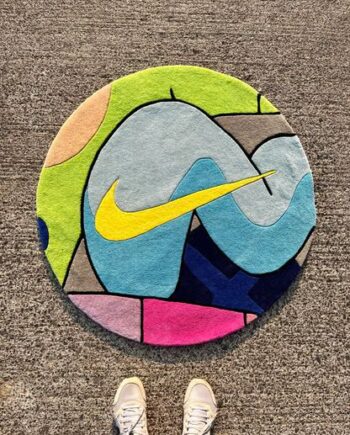 Alfombra Nike Circular Estilo Abstracto/KAWS