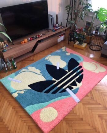 Alfombra Adidas Trefoil Diseño Abstracto Pastel