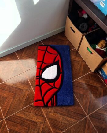 Alfombra Rectangular Media Máscara de Spider-Man