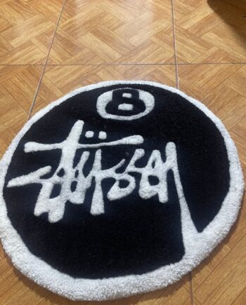 Alfombra Circular Logo Stüssy y Bola 8